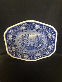Dark Blue Staffordshire Platter