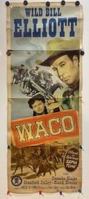 1952 WACO Movie Poster Wild Bill Elliott with smoking gun
