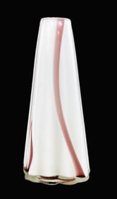 MCM Art Glass Striped Vase