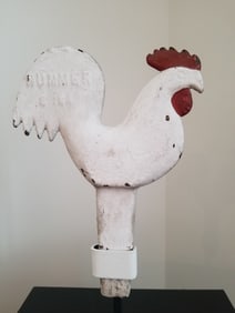 A LONG STEM HUMMER ROOSTER WINDMILL WEIGHT