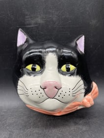 BABBACOMBE CAT'S HEAD STRING AND SCISSORS HOLDER
