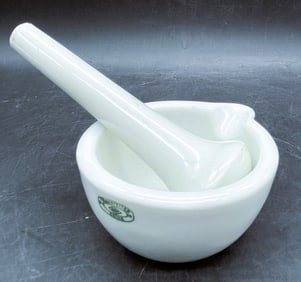 VINTAGE MORTAR & PESTLE CERAMIC FRAUNFELTER Miniature