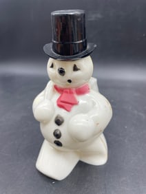 Vintage 1950’s Plastic Rosbro Frosty the Snowman Christmas Candy Container