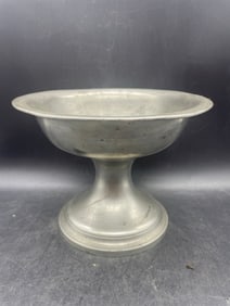 AMERICAN PEWTER FOOTED BAPTISMAL BOWL, CA. 1840 Attributed to Reed & Barton