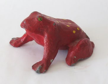 Antique cast iron small size frog paper weight.