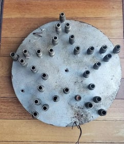 antique copper sockets STAR SHAPED Christmas rare 1920 tree topper