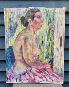 Nude Oil painting Dodworth 1950 Colorful