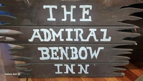 Antique Wood Sign THE ADMIRAL BENBOW INN Martha's Vineyard Oak Bluffs
