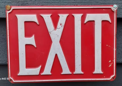 1925 EXIT sign Metal sign heavy metal