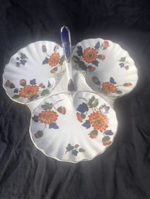English Porcelain Handled Serving Dish