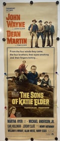 SONS OF KATIE ELDER insert 1965 John Wayne, Dean Martin! 36" x 14"
