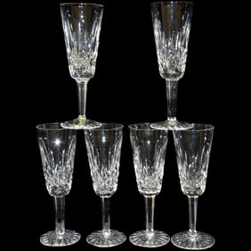 Vintage Waterford Lismore Tall Champagne Flutes