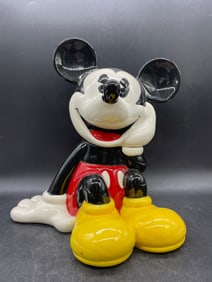 Vintage Disney Mickey Mouse Ceramic Cookie Jar 1996 Treasure Craft