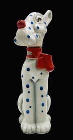 VINTAGE PORCELAIN SPOTTED SCOTTISH TERRIER DOG SCOTCH DECANTER BOTTLE JAPAN