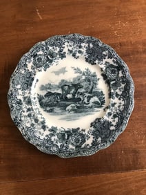Ridgways Flow Blue Cow Plate