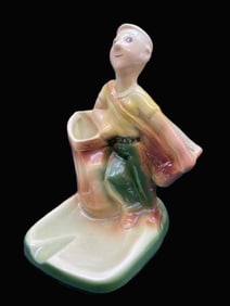 VINTAGE GOLFER GOLF ASHTRAY CADDIE LADDIE VALET SPORTS CERAMIC