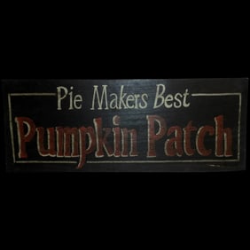 Hand Painted Folk Art Pumpkin Patch Sign