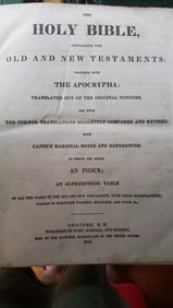 Holy Bible 1840 Kimball NH Graphics Maps