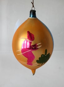Vintage mercury glass Christmas ornament.