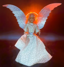 1940's NOMA Lighted HALO ANGEL CHRISTMAS TREE TOPPER w BOX