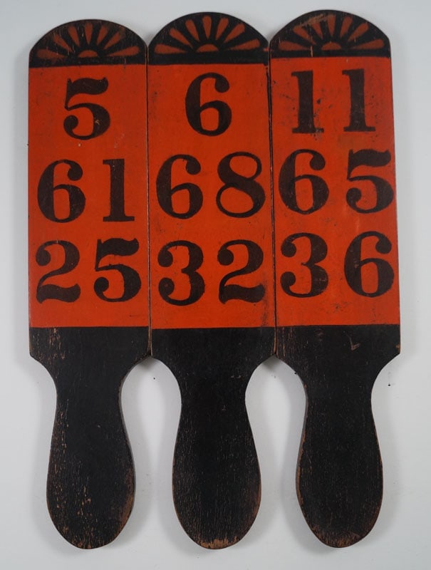 3 Wooden Carnival Game Wheel Betting Paddles #6 (1 of 2)