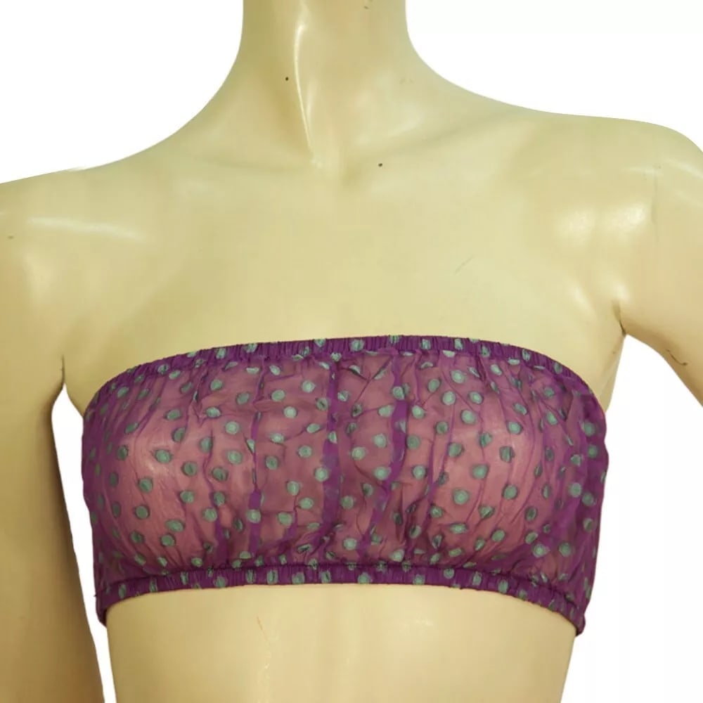 ETRO Sleeveless 100% Silk Cropped Top Sheer Bandeau size 42: Dsquared2 D2 White Sleeveless Cropped Top Blouse Back Zipper size 40 ETRO Sleeveless 100% Silk Cropped Top Sheer Bandeau size 42 Beautiful and girly Etro purple bandeau top! Upgrade your look with thi