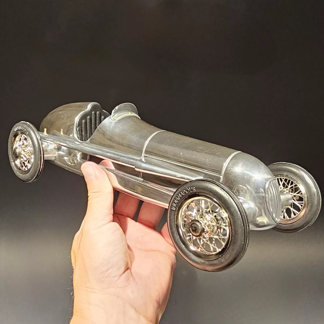Style 1930s Aluminum Silver Indy Model Tether Car (1 of 20)