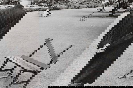 ANDRE KERTESZ - Broken Bench, New York, 1962: Artist: Andre Kertesz Title: Broken Bench, New York, 1962 Medium: Photo Litho, 1985, Great Britain Dimensions: 7.95x5.25" Description: Heat Wax Mounted on 8.5x11" Conservation Board Artist Bio: Andre