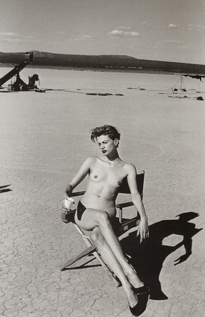 PETER LINDBERGH - Kristen McMenamy, 1996: Artist: Peter Lindbergh Title: Kristen McMenamy, 1996 Medium: Photo Litho, 1999, Italy Dimensions: 6.35x9.85" Description: Heat Wax Mounted on 8.5x11" Conservation Board Artist Bio: Peter Lindbergh (1