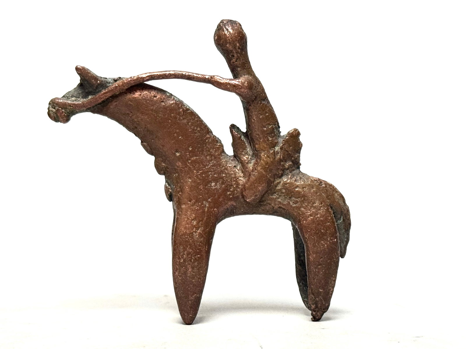 Ancient Horse rider - Kotoko / Sao - Chad: These cast equestrian figures, excavated in Chad, were cast by the Kotoko, descendants of the Sao (who disappeared in the 16th C.). The Kotoko were inheritors of an ancient people known as the Sao who