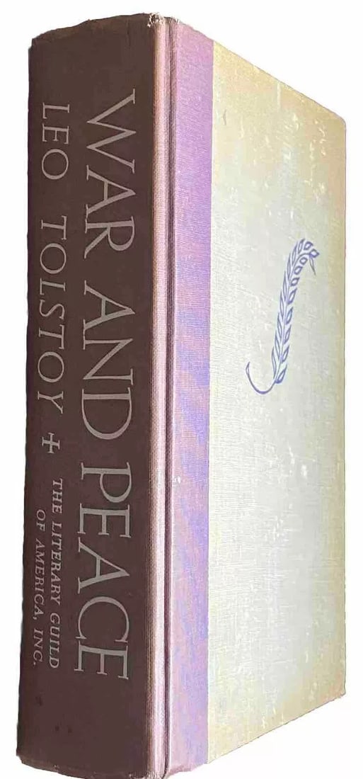 War and Peace by Leo Tolstoy Rare 1949 Edition HC Literary Guild: War And Peace by Leon Tolstoy NY: The Literary Guild HC no DJ Rare 1949 edition. 696 pages. Good condition. No writing, no missing loose or torn pages Clean text block. Some staining, discoloration to