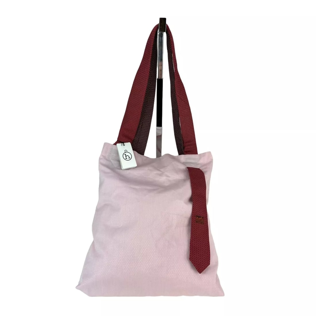 Hermes Ties in Cotton Soft Tote Pink Bag (1 of 11)