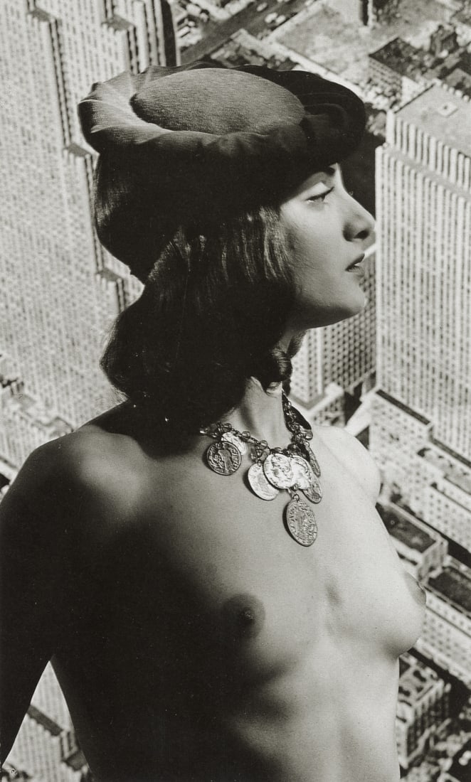 ERWIN BLUMENFELD - Natalia, New York, 1945: Artist: Erwin Blumenfeld Title: Natalia, New York, 1945 Medium: Photo Litho, 1999, Hong Kong Dimensions: 5.8x9.6" Description: Heat Wax Mounted on 8.5x11" Conservation Board Artist Bio: Erwin Blumenfe