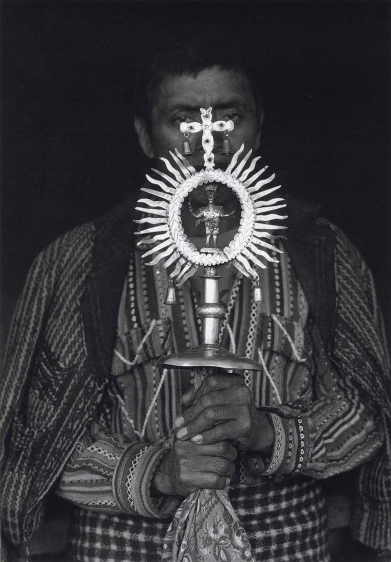 FLOR GARDUNO - Member of a Confraternity, Guatemala: Artist: Flor Garduno Title: Member of a Confraternity, Solola, Guatemala, 1989 Medium: Photo Litho, 1992, Switzerland Dimensions: 6.95x9.95" Description: Heat Wax Mounted on 11x14" Conservation Board