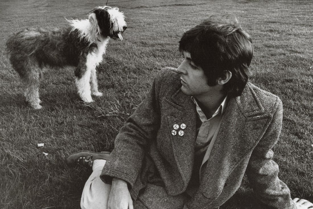 LINDA MCCARTNEY - Martha My Dear, England, 1969: Artist: Linda McCartney Title: Martha My Dear, England, 1969 Medium: Photo Litho, 1992, Hong Kong Dimensions: 8.75x5.85" Description: Heat Wax Mounted on 8.5x11" Conservation Board Artist Bio: Linda M