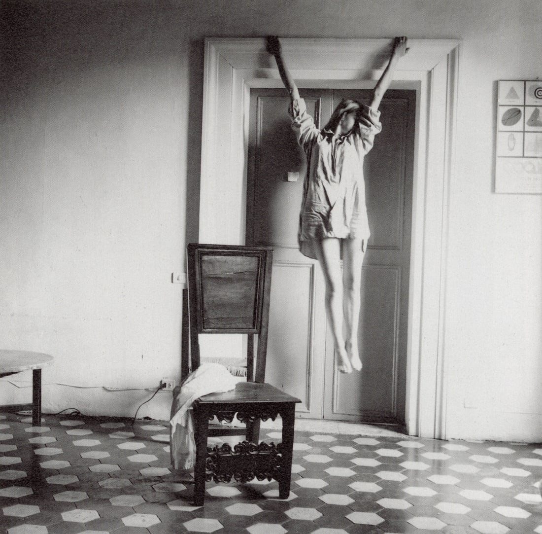 FRANCESCA WOODMAN - Untitled, 1977-78: Artist: Francesca Woodman Title: Untitled, 1977-78 Medium: Photo Litho, 2024, Italy Dimensions: 5.8x5.75" Description: Heat Wax Mounted on 8.5x11" Conservation Board Artist Bio: Francesca Stern Woodma
