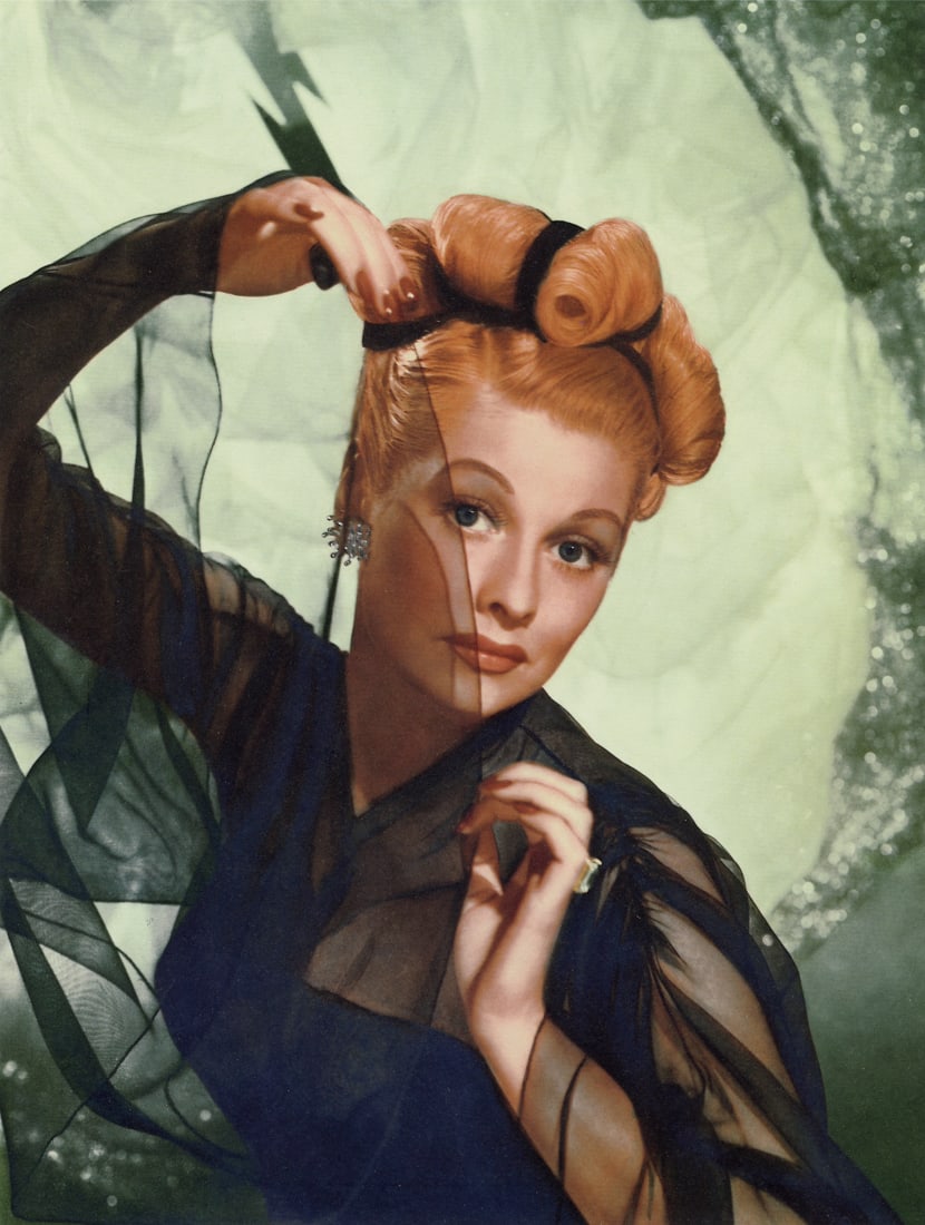 CLARENCE S. BULL - Lucille Ball, 1943: Artist: Clarence S. Bull Title: Lucille Ball, 1943 Medium: Photo Litho, 1989, Germany Dimensions: 6.8x9.05" Description: Heat Wax Mounted on 8.5x11" Conservation Board Artist Bio: Clarence Sinclair Bu