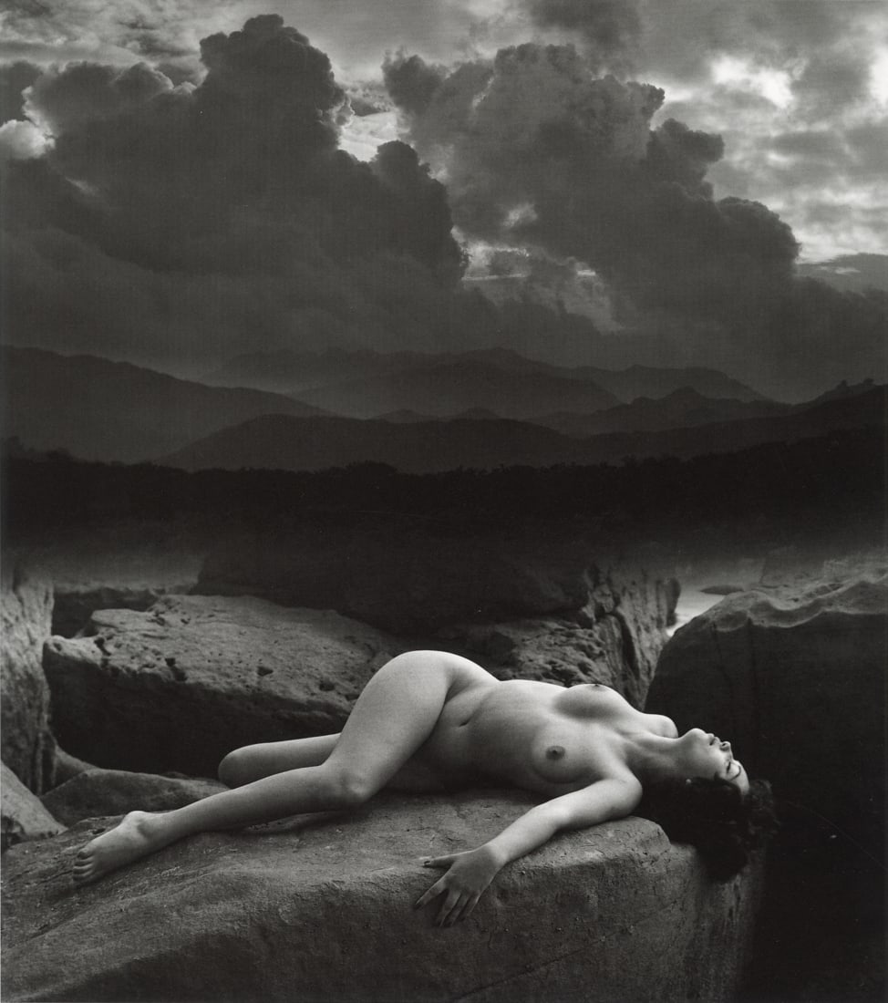 ANDRE DE DIENES - Untitled (Female Figure On Rock) (1 of 1)