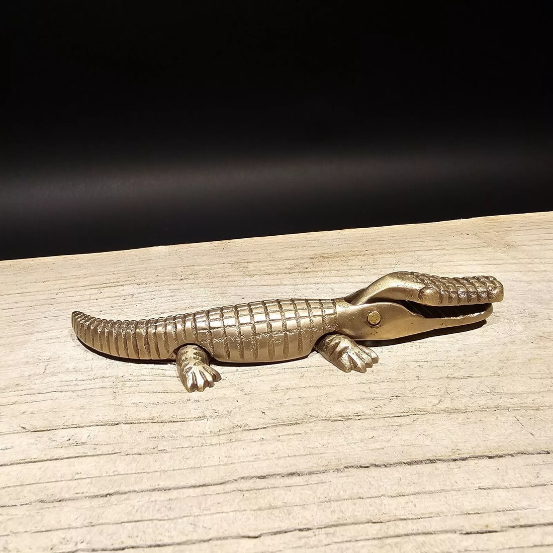 6" Brass Alligator Nut Cracker (1 of 11)