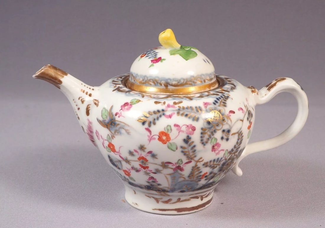 Royal Vienna REAL Antique 1750's Teapot TEA POT Beehive Yellow rose (1 of 8)