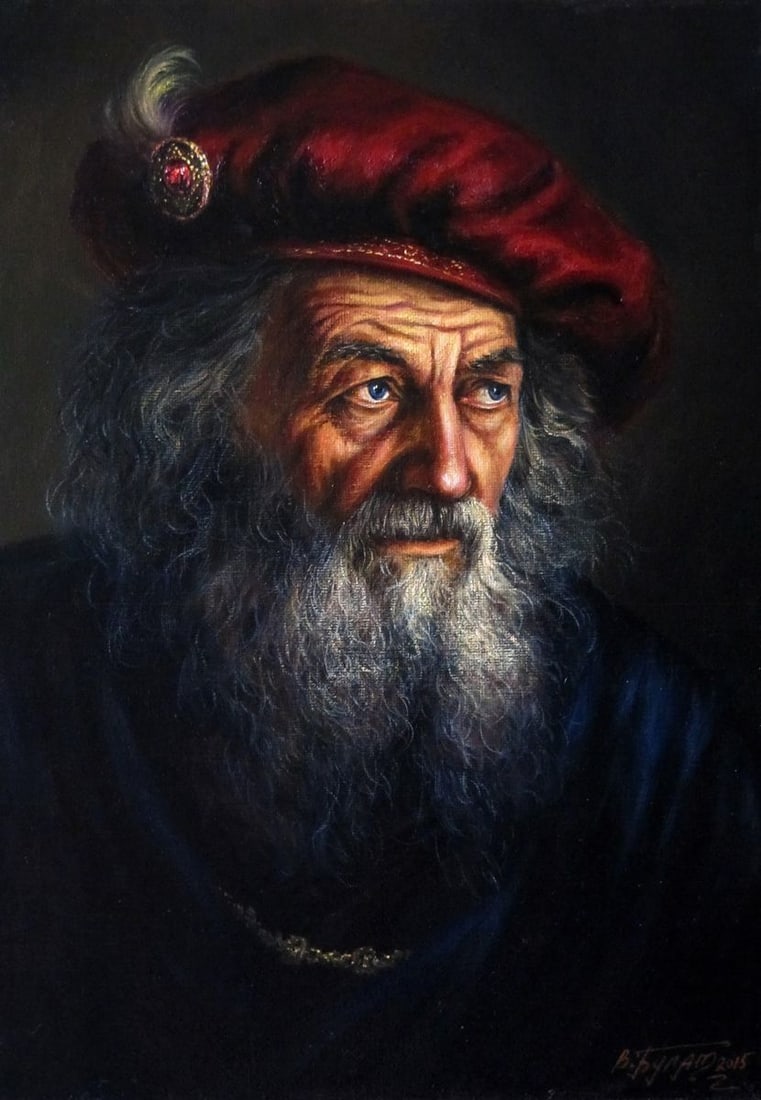 Oil painting The longer I live, the deeper the mystery of life Valeriy Bulat: 67BUL Painter: Valeriy Bulat Size: 35x25 cm/13.77x9.84 inches Components: oil, canvas Original painting CONDITION: excellent ARTIST: Bulat Valeriy Nikolaevich. Born in Zaporozhye (Ukraine). Graduated 
