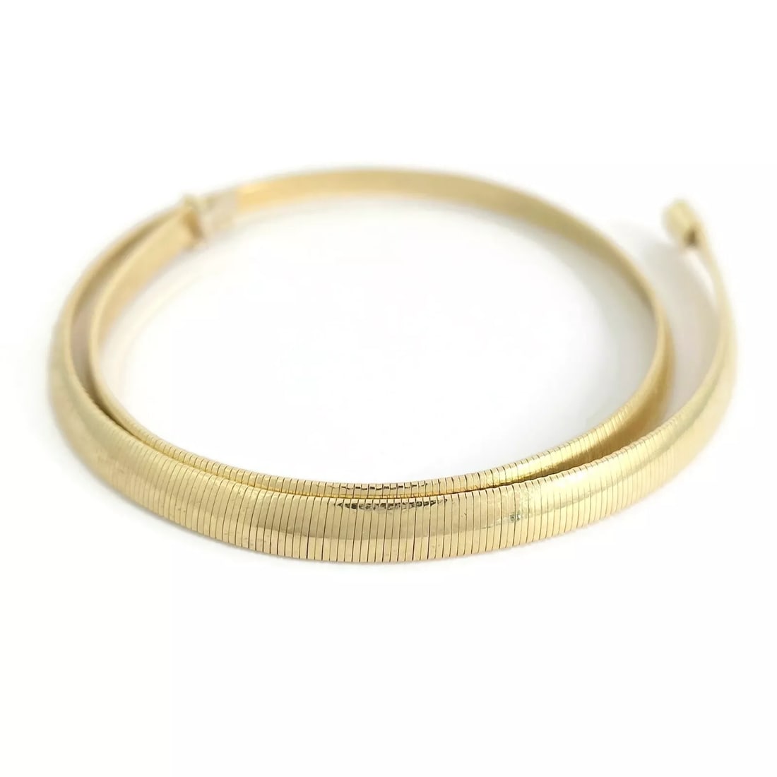 Italian Omega Chain Necklace 14K Yellow Gold, 16 Inches, 6 mm, 28.48 Grams (1 of 7)