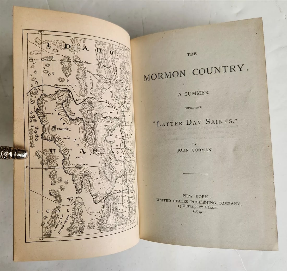 1874 THE MORMON COUNTRY by JOHN CODMAN antique AMERICANA illustrated 1st edition (1 of 14)