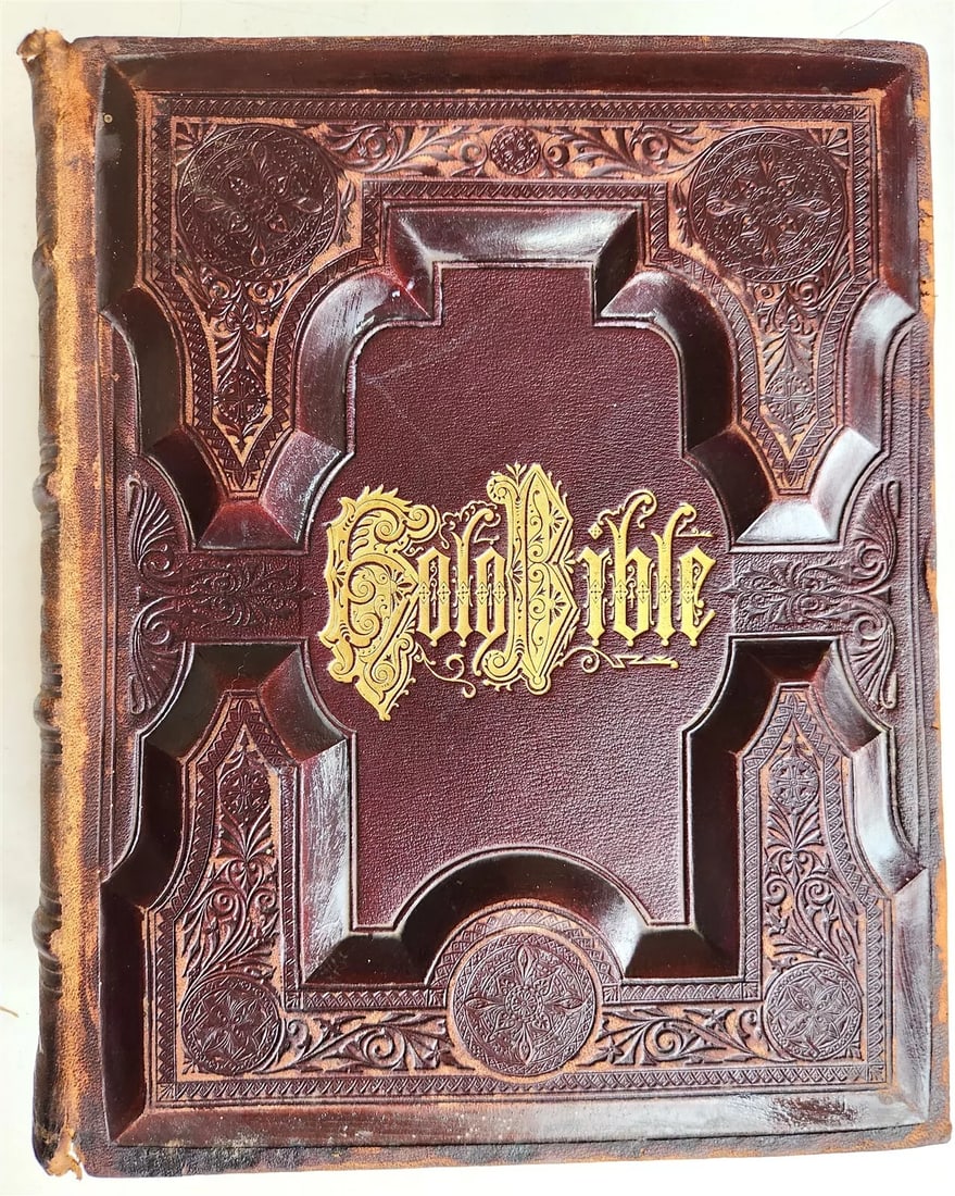 1870s BIBLE in ENGLISH ILLUSTRATED GUSTAVE DORE Philadelphia AMERICANA antique (1 of 20)