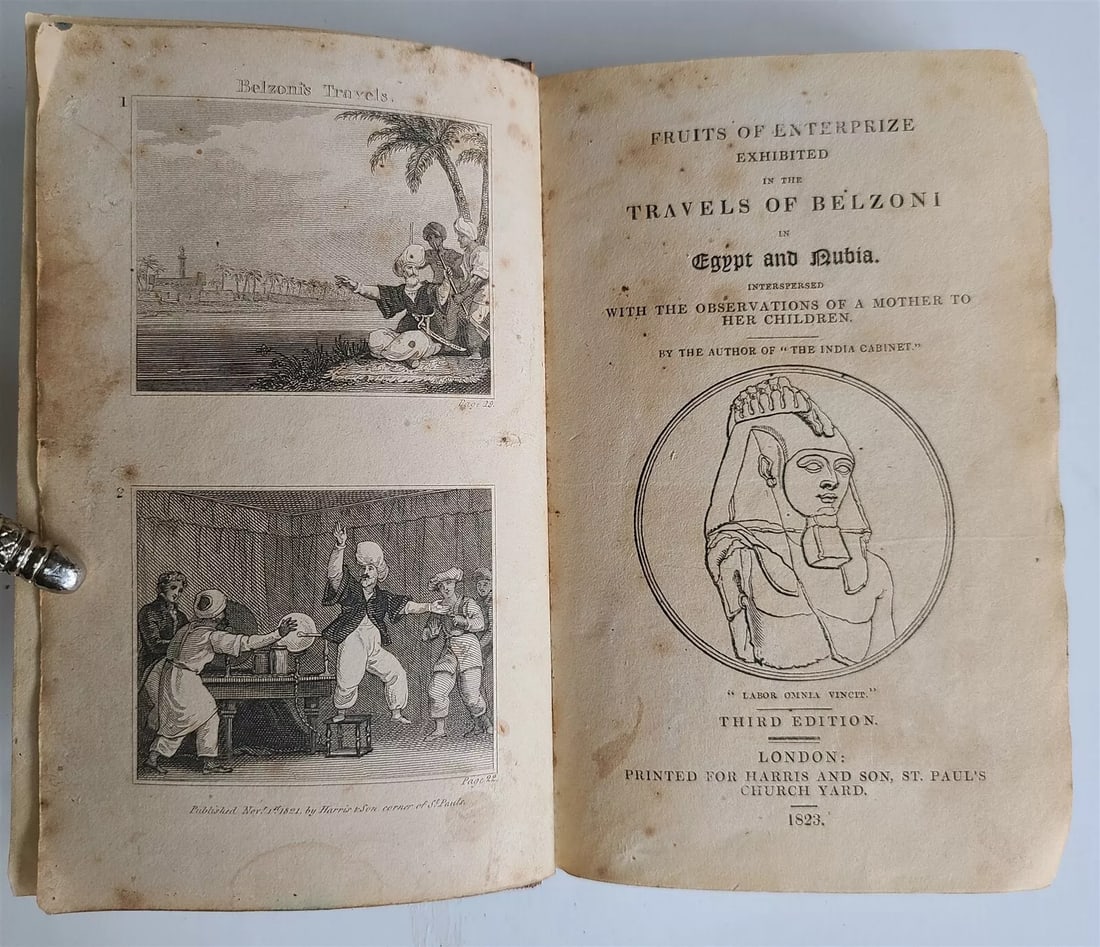 1823 TRAVELS of BELZONI in EGYPT and NUBIA antique illustrated CHILDRENS BOOK (1 of 13)