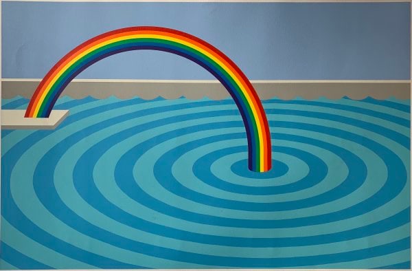 Patrick Hughes: Splash of Colour: Artist: Patrick Hughes Title: Splash of Colour Date: 1982 Medium: Serigraph Dimensions: 35 x 23 inches Signed and Dated: Signed, titled, and numbered in pencil Edition: Edition 34 of 200 Reserve: $1,5