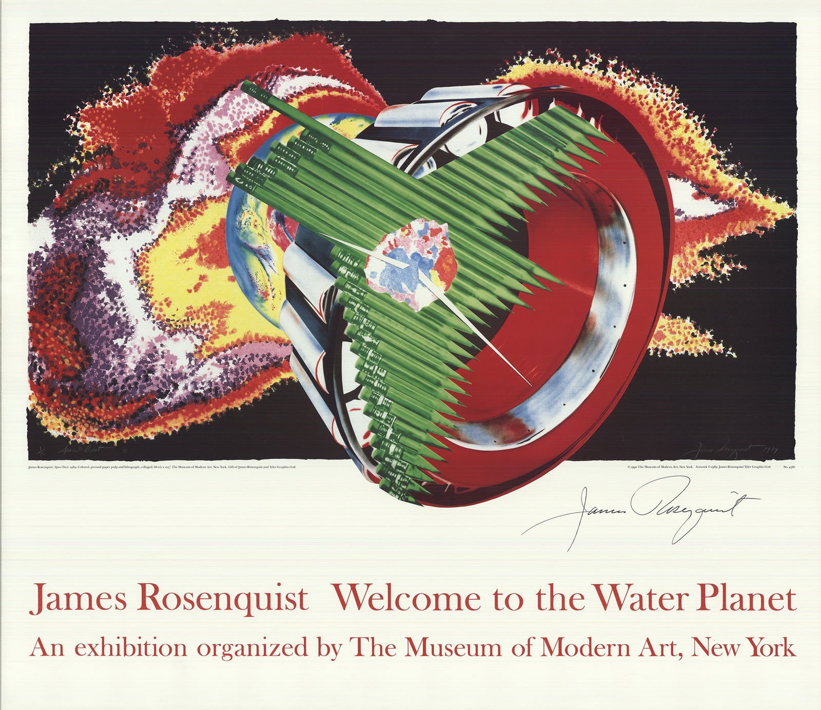 James Rosenquist - Space Dust - 1990 Offset Lithograph - SIGNED 27" x 31" (1 of 5)