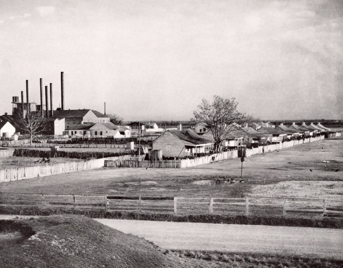 WALKER EVANS - Birmingham Steel Mill and Workers Houses, 1936: Artist: WALKER EVANS Print Title: Birmingham Steel Mill and Workers Houses, 1936 Printing Date: 1930’s Medium: Rare, Vintage Photoengraving, edition of 5000 Printed in: the USA Image Size: 5.5 x