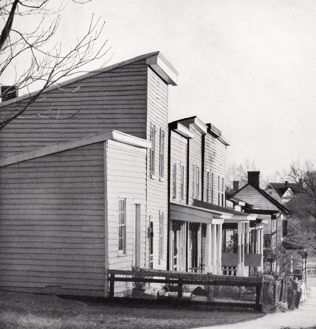 WALKER EVANS - Frame Houses in Virginia, 1936: Artist: WALKER EVANS Print Title: Frame Houses in Virginia, 1936 Printing Date: 1930’s Rare, Vintage Photoengraving, edition of 5000 Printed in: the USA Image Size appprox.: 7 x 7” Walker