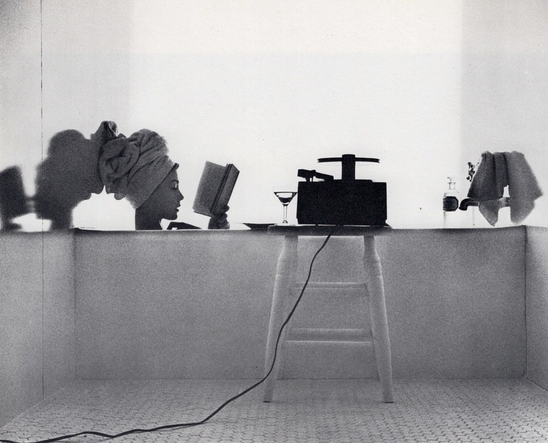 IRVING PENN - Summer solitude with music and a book...: Artist: IRVING PENN Print Title: Summer solitude with music and a book... Medium: Photolithograph Printed 1990’s in the US Image size (inches) approx. 6 x 7.5” Irving Penn was an American